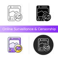 Social media censorship icon