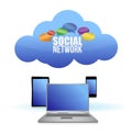 Social media & cloud computing concept Royalty Free Stock Photo