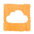 Social Media Cloud Painted Orange Box Frame Royalty Free Stock Photo