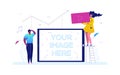 Social media - colorful flat design style illustration