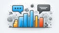 Social Media Comment Analytics Icon Royalty Free Stock Photo