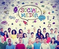 Social Media Communications Diversity Group Technology Concept Royalty Free Stock Photo