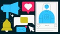 Social Media Concept Flat Illustration