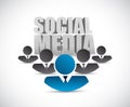Social media concept illustration Royalty Free Stock Photo