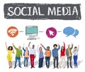 Social Media Connection Communication Technology Network Concept Royalty Free Stock Photo