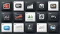 Social Media Content Performance Dashboard Icon Royalty Free Stock Photo