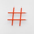 Social media and creativity concepts with Hashtag sign made of pencil.digital marketing images Royalty Free Stock Photo