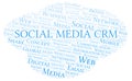 Social Media Crm word cloud Royalty Free Stock Photo