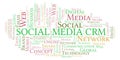 Social Media Crm word cloud Royalty Free Stock Photo