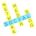 Social Media Crossword Puzzle Royalty Free Stock Photo