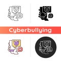 Social media cyberbullying icon