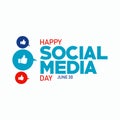 Happy Social Media Day Vector Template Design Illustration