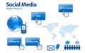 Social media design elements Royalty Free Stock Photo