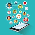 Social media design. gadget icon. Multimedia illustration