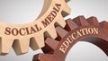 Social media education concept