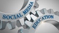 Social media education concept