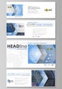 Social media and email headers set, modern banners. Business templates. Abstract design template, vector layouts in Royalty Free Stock Photo