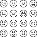 Social media emoji icons / emoticons Royalty Free Stock Photo