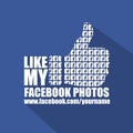 Social Media Facebook Flat Background