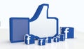 Social media facebook thumbs-up