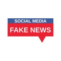 Social Media Fake News sign.