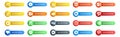 20 Social Media Follow Button. Username and place for text like video. digg. overflow. amd. path Royalty Free Stock Photo