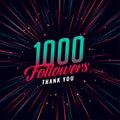 1000 social media followers template design