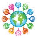 Social-Media-Globe Royalty Free Stock Photo