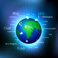 Social-Media Globe. Royalty Free Stock Photo