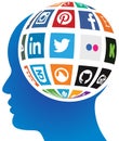 Social media globe Royalty Free Stock Photo
