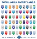 Social Media Glossy Labels