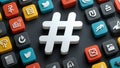 Social Media Hashtag Trends Icon Royalty Free Stock Photo