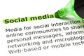 `Social media` highlighted in green Royalty Free Stock Photo