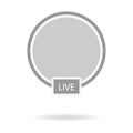 Social media icon avatar stories user LIVE video streaming colorful gradient. Vector illustration. EPS 10 Royalty Free Stock Photo