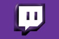 Twitch Social media icons in the plastic material.