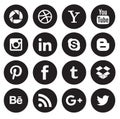 Social media icon collection buttons Royalty Free Stock Photo