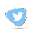 Social media icon 3d, twitter