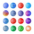 Glossy Social media icon and buttons