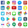 Social media icon for Facebook, Whatsapp, Skype, Youtube, Instagram, Snapchat, Hangout, Twitter