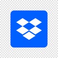 Social media icon illustration dropbox. Dropbox Icon. Vector illustration Royalty Free Stock Photo