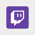 Social media icon illustration twitch. Twitch Icon. Vector illustration