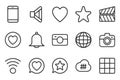 Social Media Icon Pack Design. Modern Social Icons Collection. Royalty Free Stock Photo