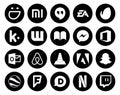 20 Social Media Icon Pack Including adobe. media. wattpad. vlc. outlook