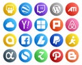 20 Social Media Icon Pack Including aim. ads. search. adsense. google allo
