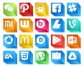 20 Social Media Icon Pack Including apps. disqus. wattpad. mcdonalds. vine