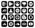 20 Social Media Icon Pack Including blogger. path. media. adwords. safari