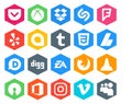 20 Social Media Icon Pack Including browser. sports. css. ea. digg