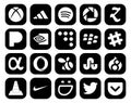 20 Social Media Icon Pack Including media. drupal. blackberry. stumbleupon. opera