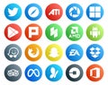 20 Social Media Icon Pack Including electronics arts. browser. apps. firefox. android