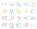 20 Social Media Icon Pack Including facebook. nvidia. rss. yelp. pocket